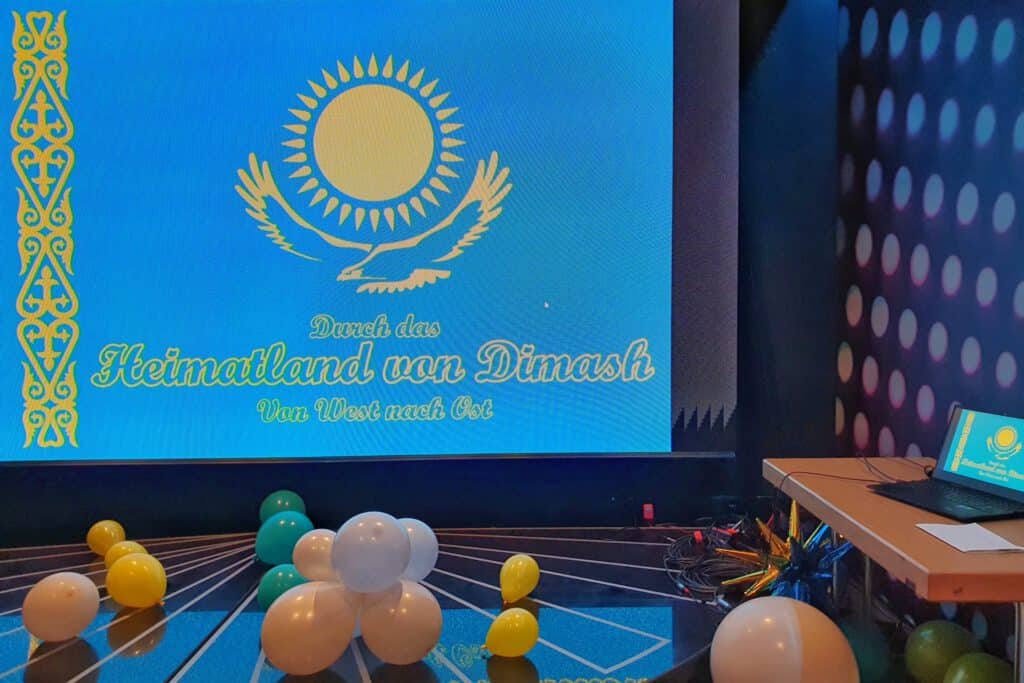 Info Shymkent - Multimedia show about Kazakhstan at the Pre Concert Party to Dimash Concert in Düsseldorf